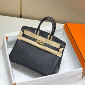 187 Factory Hermès Birkin 30 Black Togo Leather Gold Hardware