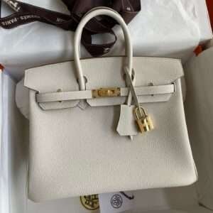 187 Factory Hermès Birkin 30 Craie Togo Gold Hardware