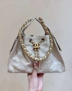 187 Factory Chanel 25 Handbag Beige Caviar Leather Gold Hardware Premium Quality